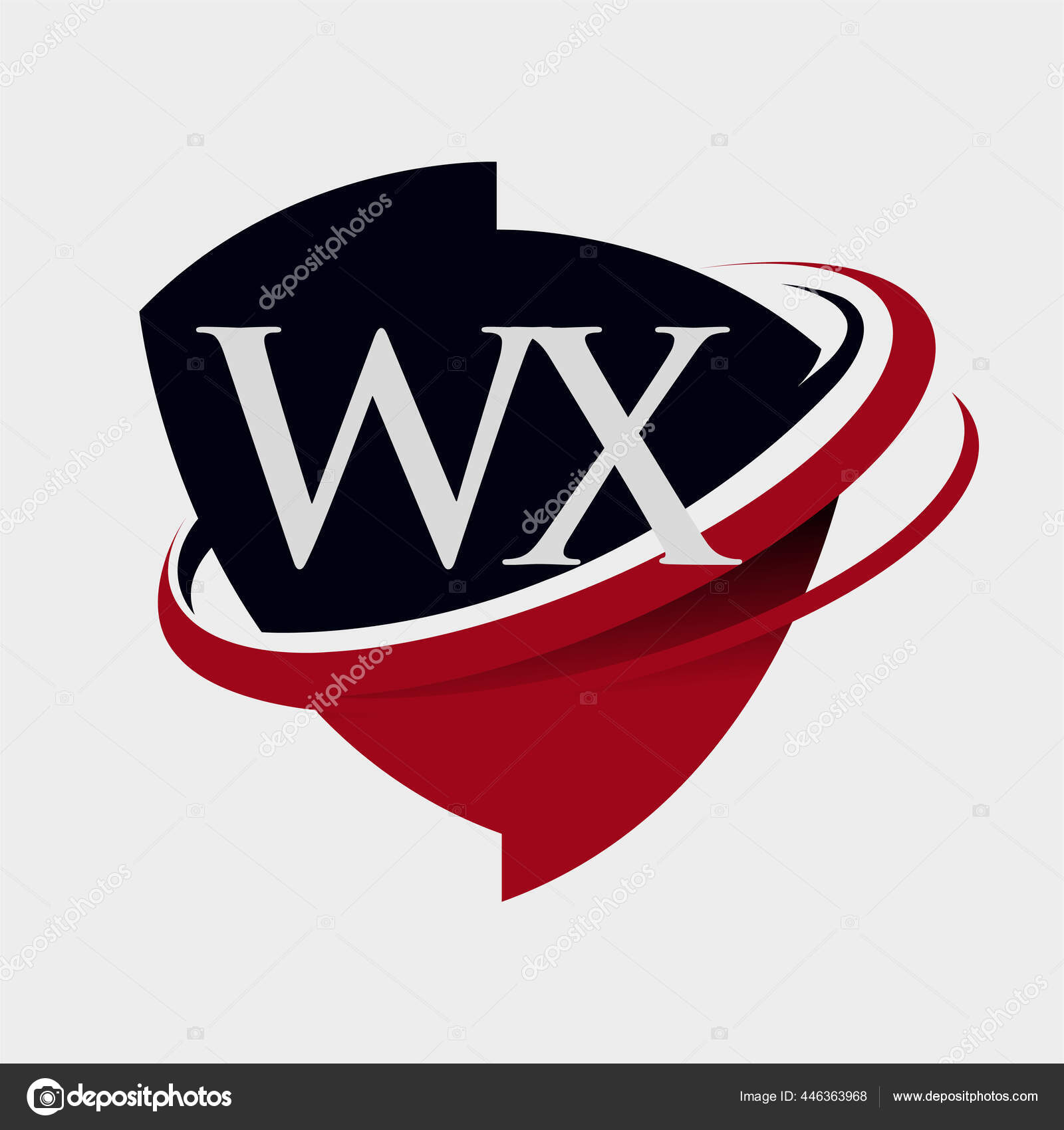 Letra Inicial Logotipo Nome Empresa Colorido Vermelho Preto Swoosh Design  Vetor de ©wikaGrahic 446363968, image size:1600x1700