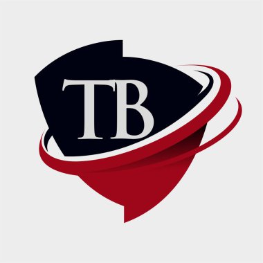 İlk harfi TB logotype şirketi. Renkli kırmızı ve siyah simge tasarımı. beyaz arkaplanda izole.