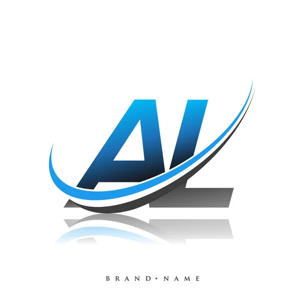 Ilk Logo Şirketi Adı Mavi Siyah Renkli Beyaz Arka Planda — Stok Vektör