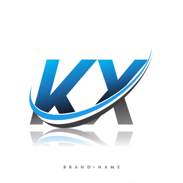 Ilk Logo Şirketi Adı Mavi Siyah Renkli Beyaz Arka Planda — Stok Vektör