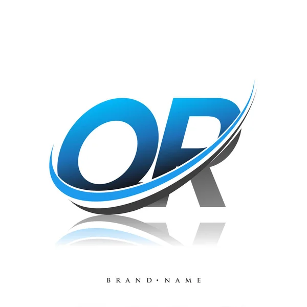 Nin Ilk Logo Şirketi Adı Mavi Siyah Renkli Beyaz Arka — Stok Vektör