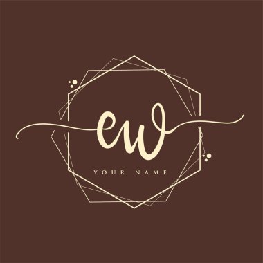 İlk el yazısı logosu. El yazısı. Logo markası, kadın ve lüks logo tasarımı..