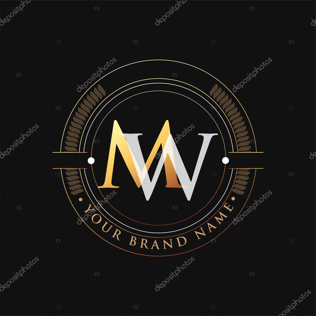 Initial Letter Logo Mw Gold And White Color With Stamp And Circle Object Vector Logo Design Template Elements For Your Business Or Company Identity Larastock Initial Letter Logo Mw Gold And White Color With Stamp And Circle Object Vector Logo Design Template Elements For Your Business Or Company Identity Larastock