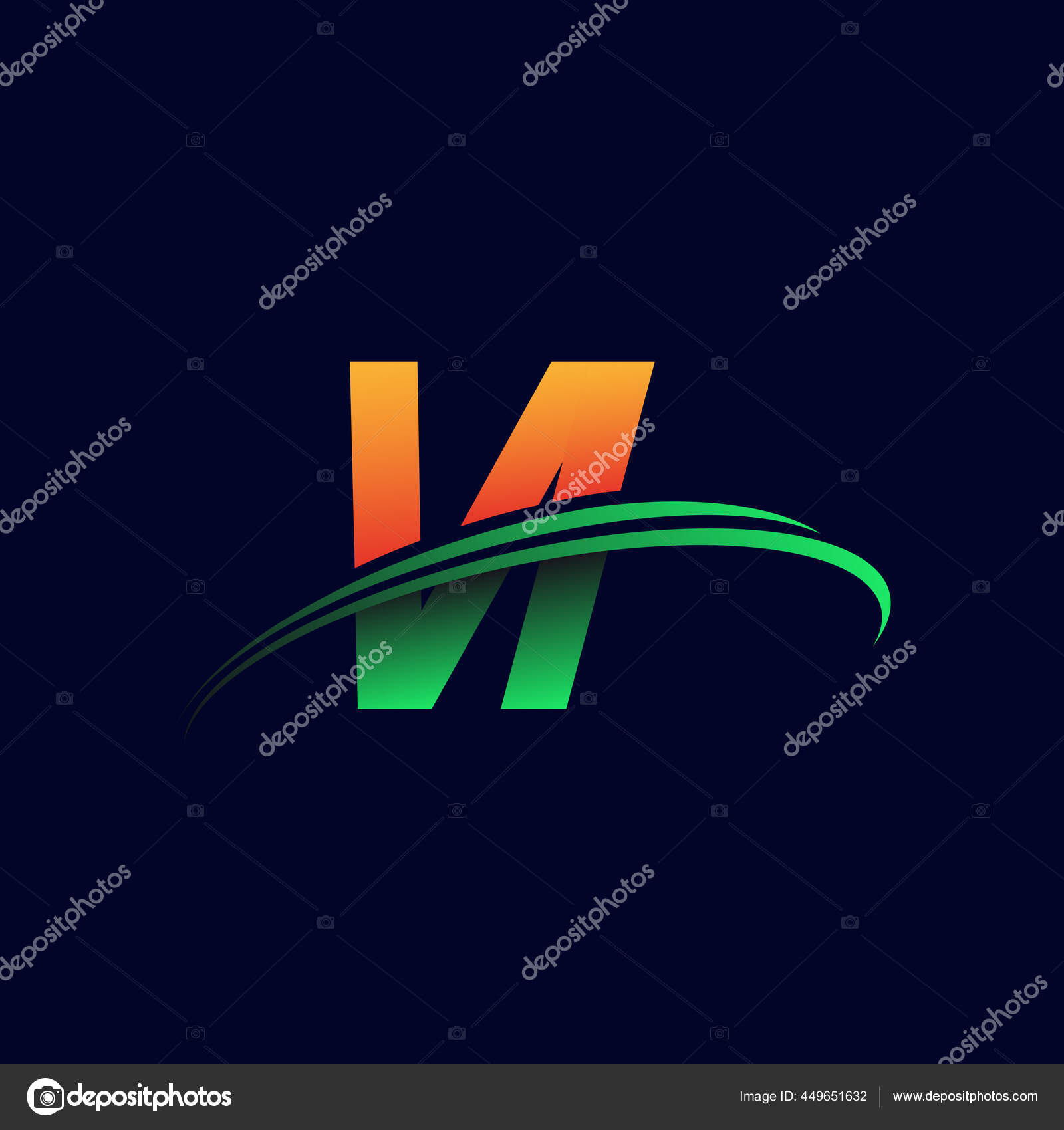 Initial Logo Company Name Colored Orange Green Swoosh Design Isolated initial-logo-company-name-colored-orange-green-swoosh-design-isolated