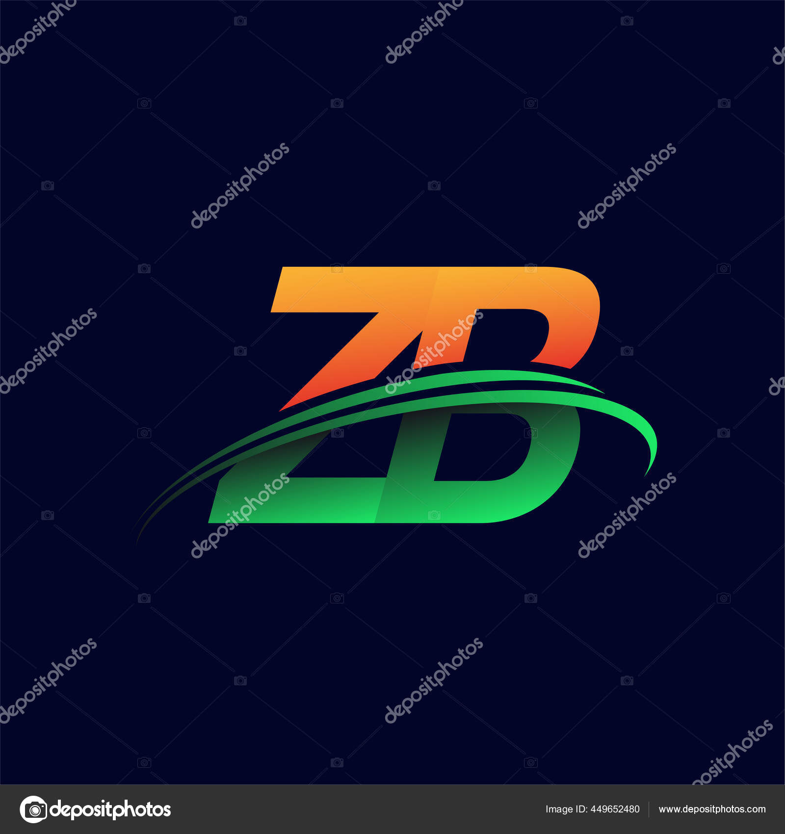 Initial Logo Company Name Colored Orange Green Swoosh Design Isolated initial-logo-company-name-colored-orange-green-swoosh-design-isolated