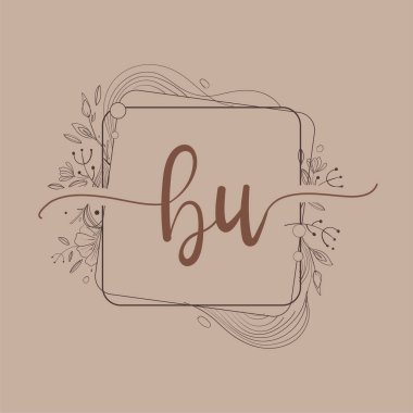 El Çizimi Çiçeği, Düğün Yazı Tipi Logosu ve Şirket Kimliği ile BU İlk Logosu.