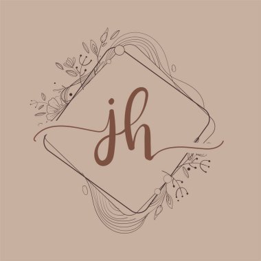 El Yazısı Çiçeği, Düğün Yazı Tipi Logosu ve Şirket Kimliği ile JH İlk Logosu.