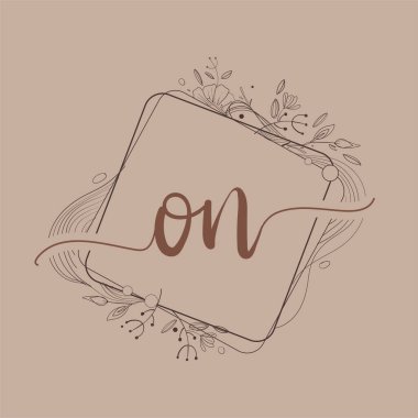 El Çizimi Çiçeği, İlk Düğün Yazı Tipi Logosu ve İş Kimliği Üzerine Harf.