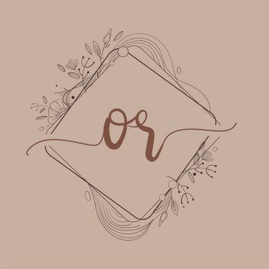 El Çizimi Çiçek, İlk Düğün Yazı Tipi Logosu ve İş Kimliği.