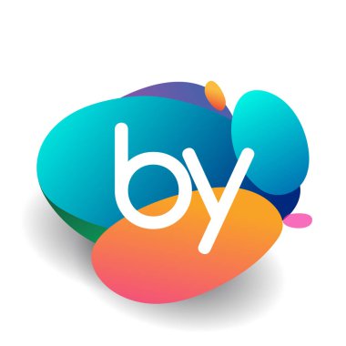 Renkli arka planlı logo, yaratıcı endüstri, web, iş ve şirket için harf kombinasyonu tasarımı.