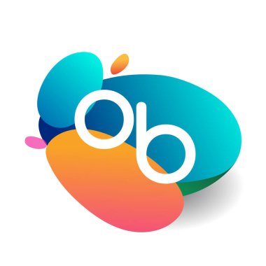 Renkli bir arka plan, yaratıcı endüstri, web, iş ve şirket için harf kombinasyonlu logo tasarımı..