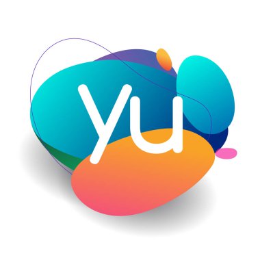 Renkli arkaplan, harf kombinasyonlu logo yaratıcı endüstri, web, iş ve şirket için logo tasarımı.