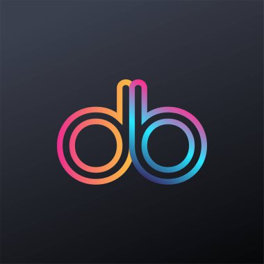 İlk logo küçük harf, renkli mavi, turuncu ve pembe, birbirine bağlı yuvarlak logo, modern ve basit logo tasarımı.