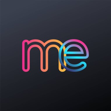 İlk logo küçük harfli, mavi, turuncu ve pembe, birbirine bağlı yuvarlak logo, modern ve basit logo tasarımı.