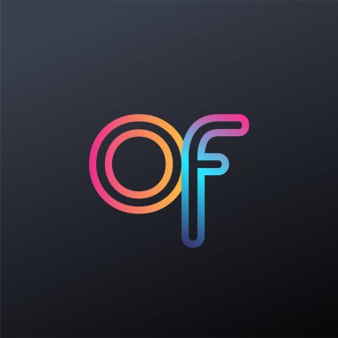 Küçük harflerin ilk logosu, renkli mavi, turuncu ve pembe, birbirine bağlı yuvarlak logo, modern ve basit logo tasarımı.