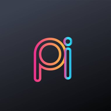 İlk logo küçük harf, renkli mavi, turuncu ve pembe, birbirine bağlı yuvarlak logo, modern ve basit logo tasarımı.