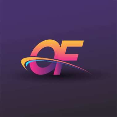 Logotype şirketinin ilk harfi mavi, sarı ve morumsu. iş ve şirket kimliği için vektör logosu.