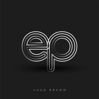 İlk logo, çizgili kompozisyon ve küçük harf, Vector logo şablonu elementleri şirketiniz veya şirket kimliğiniz için siyah beyaz olarak renklendirildi.