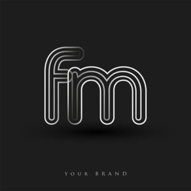 İlk logo, çizgili kompozisyon ve küçük harf, Vector logo şablonu elemanları şirketiniz veya şirket kimliğiniz için siyah-beyaz olarak renklendirildi.