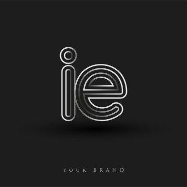 Başlangıçta logo çizgili kompozisyon ve küçük logo, şirket veya şirket kimliğiniz için vektör logosu şablonu unsurları içeren siyah-beyaz olarak renklendirildi.