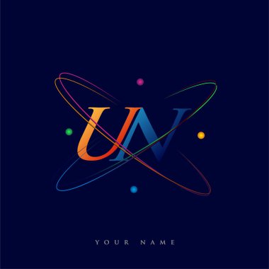 İlk harf BM logotip bilim simgesi mavi, kırmızı, yeşil ve sarı renkli. iş ve şirket kimliği için vektör logosu.