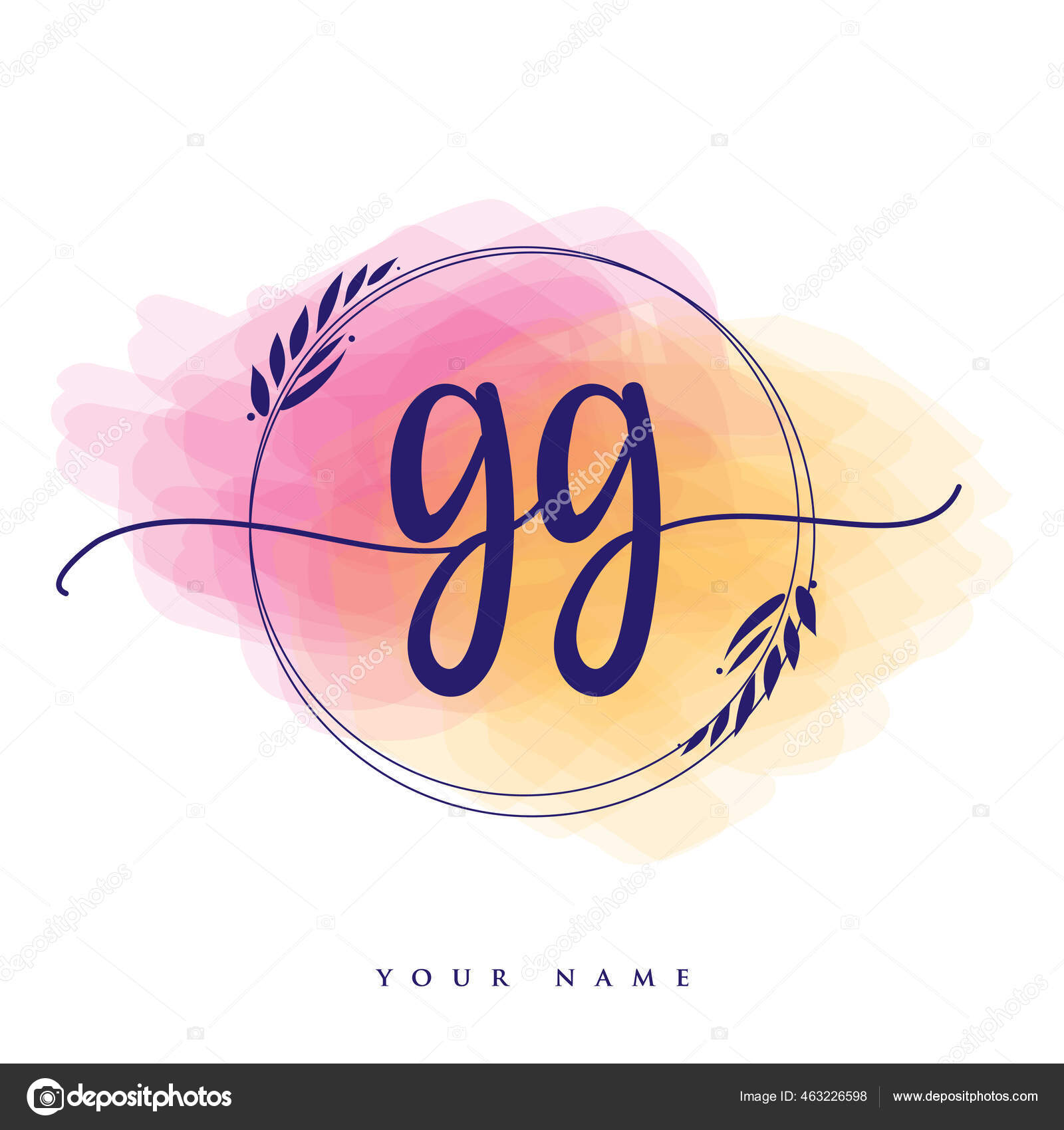 Logo Tulisan Tangan Initial Logo Logo Bermerek Tangan Desain Logo