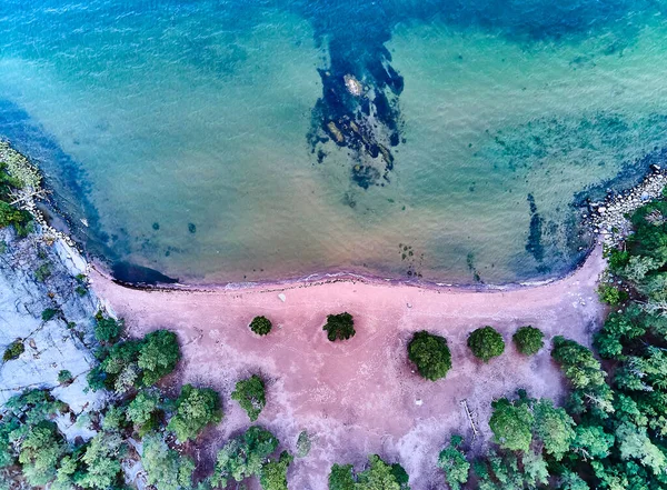 Rezerwat Przyrody Bjrn Wieczorem Torpesand Płytkiej Piaszczystej Plaży Archipelagu Sztokholmskim — Zdjęcie stockowe