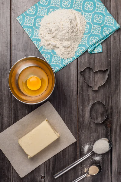 Ingredientes para la masa y la cocción. Semana Santa — Foto de Stock