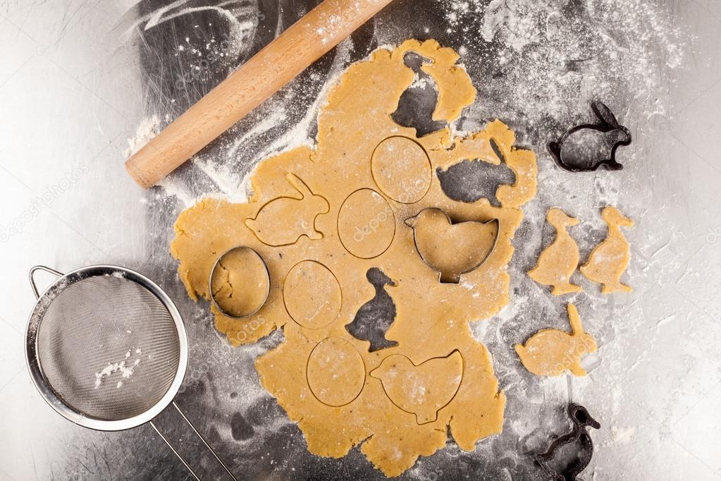 The process of baking cookies at home