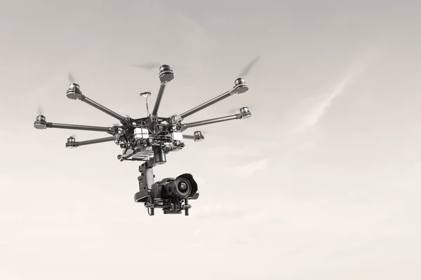 Octocopter、 直升机、 无人机 — 图库照片