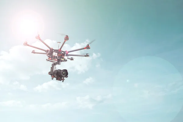 Octocopter、 直升机、 无人机 — 图库照片