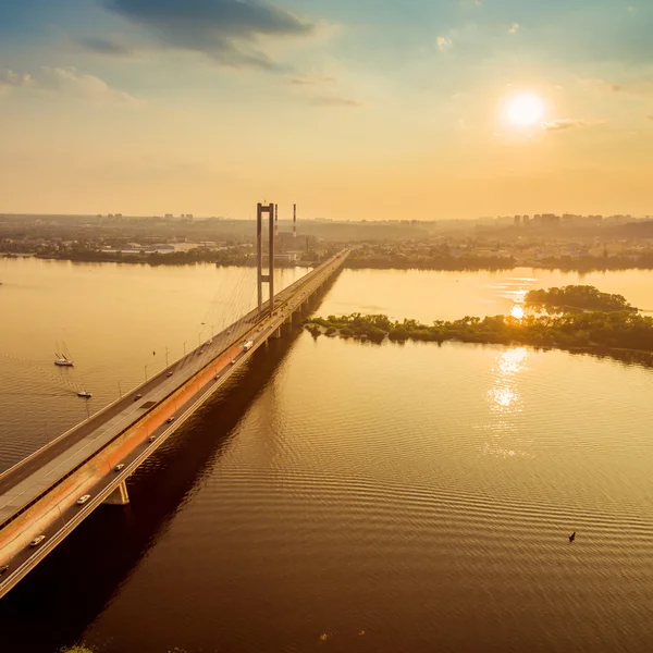 South Bridge aerial view at sunset. — Stock Photo, Image