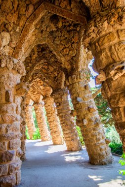 Dalga kemer, Park Guell, Barcelona. İspanya