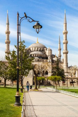 İstanbul 'daki mavi cami manzarası, hindi