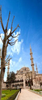 İstanbul 'daki mavi cami manzarası, hindi