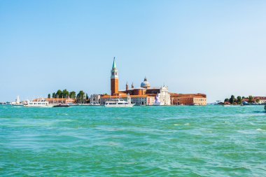 Aziz Giorgio Maggiore Kilisesi, San Marco setin görünümden. Venedik