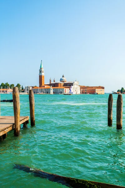 Iglesia de San Giorgio Maggiore, vista desde el terraplén de San Marco. Venecia — Foto de Stock