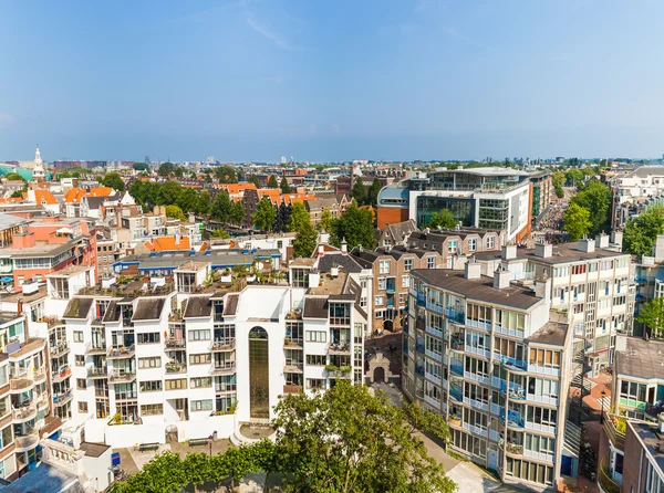 Amsterdam yerleşim alanları Panoraması. Havadan görünümü. Hollanda, Hollanda. — Stok fotoğraf