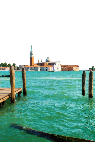 Iglesia de San Giorgio Maggiore, vista desde el terraplén de San Marco. Venecia — Foto de Stock