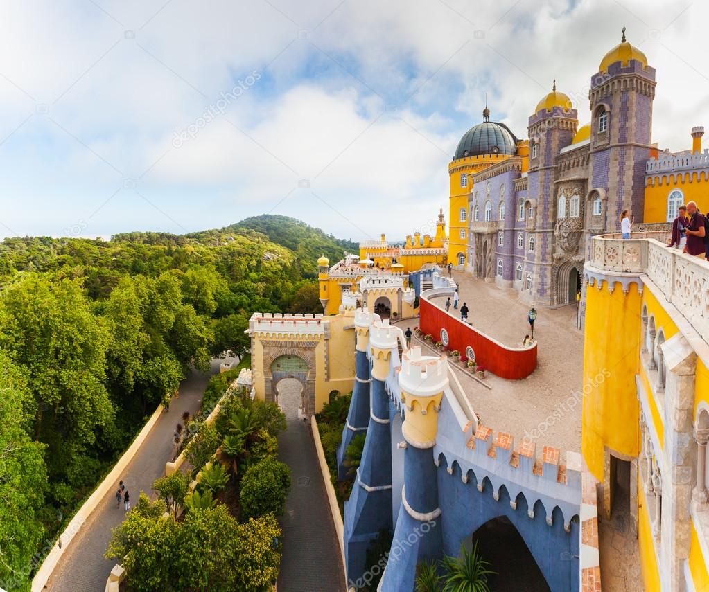 View of the Pena National Palace in Sintra, Portugal