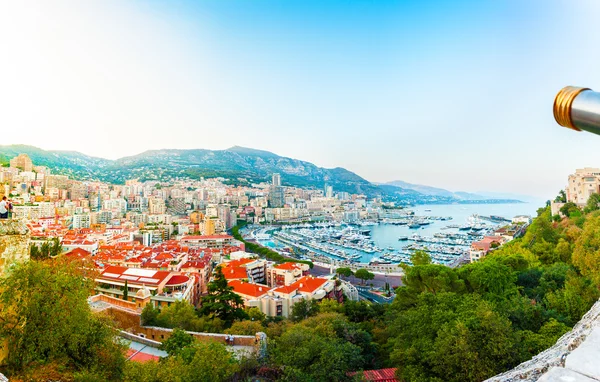 Vista panorâmica de Port Hercule, Monaco-Ville, Cote dAzur . — Fotografia de Stock