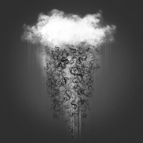 Nube y lluvia de dinero —  Fotos de Stock