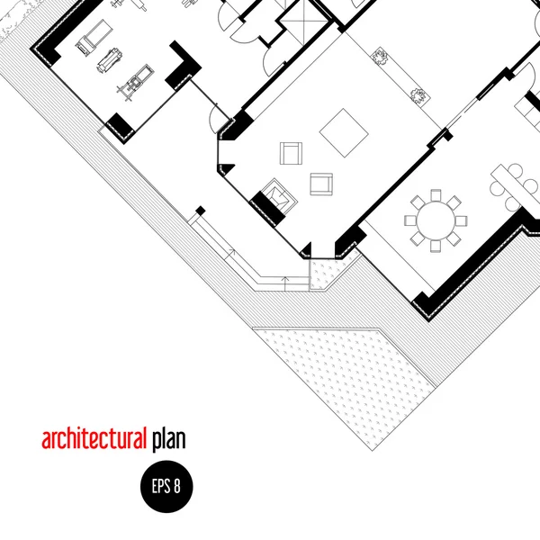 Dibujo arquitectónico — Vector de stock