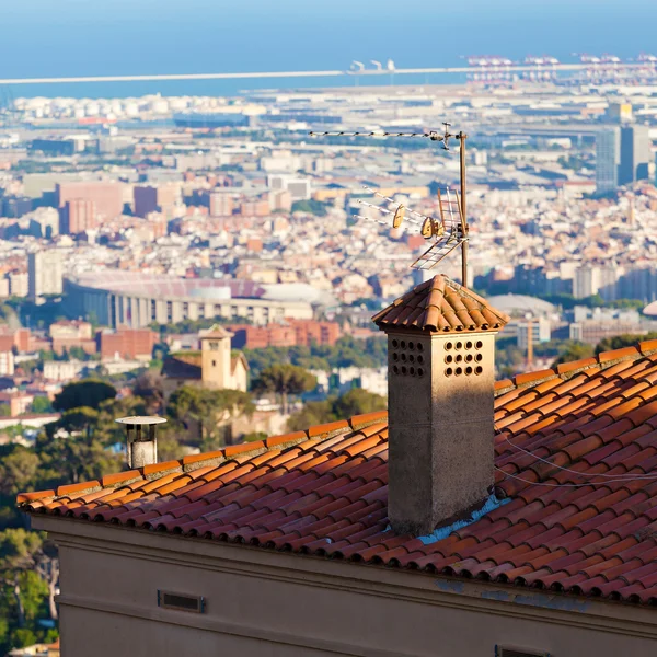 Panorama barcelona — Stockfoto