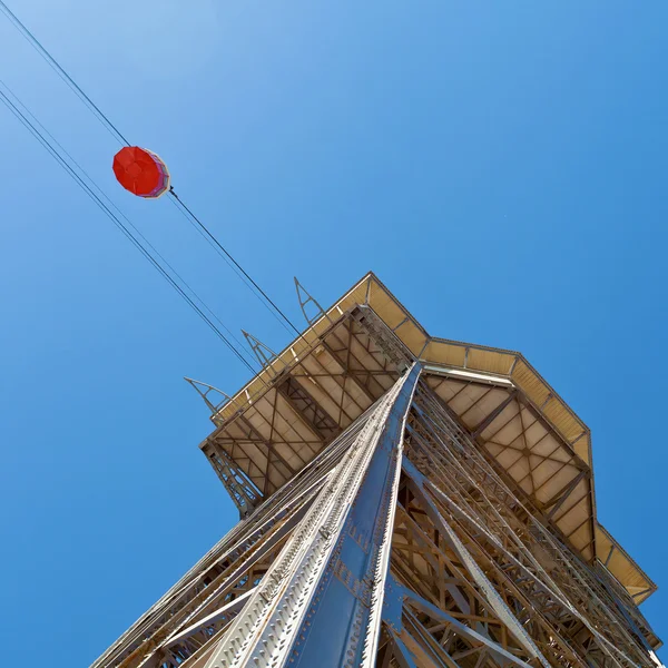 Torre de St. Sebastia Cable Cars — Stock Photo, Image