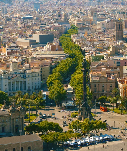 Ла-Рамбла в Барселоні — стокове фото