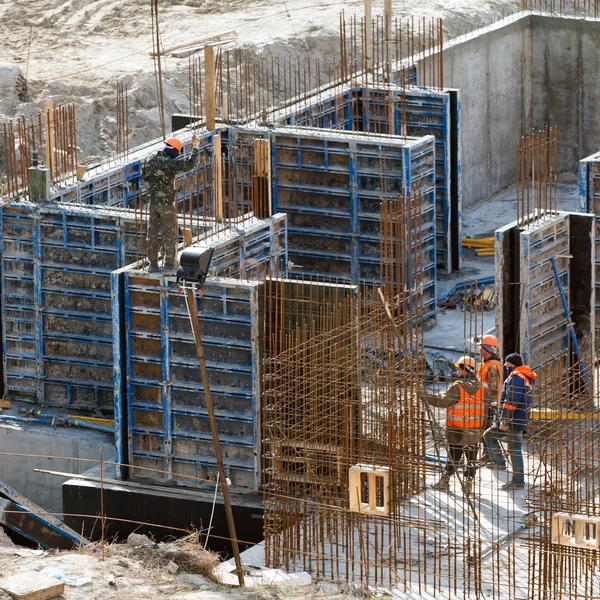 Construction of an apartment house — Stock Photo, Image