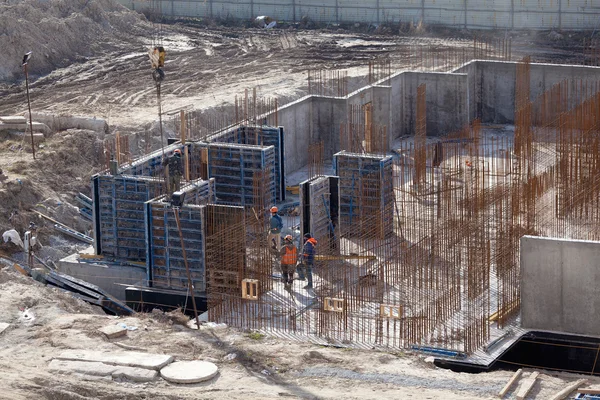 Construction of an apartment house — Stock Photo, Image