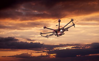 Octocopter, helikopter, uçak