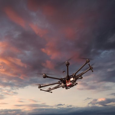 Octocopter, helikopter, uçak